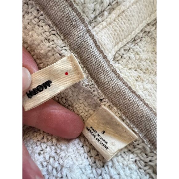 Anthropologie Moth Open Front Cropped Cardigan sweater Off White S - Picture 7 of 9